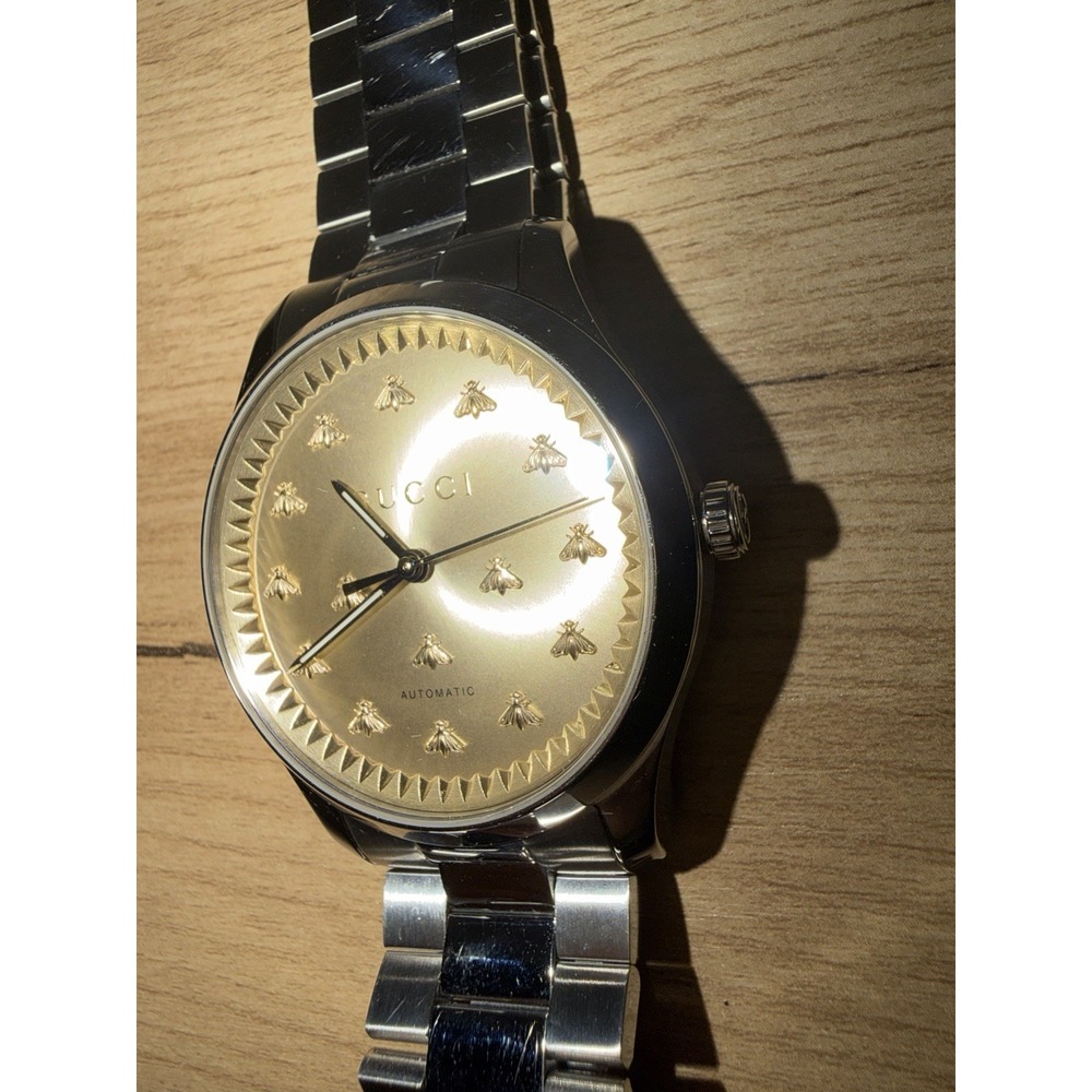 Gucci G-Timeless Automatic Bee Dial‎ 38mm Swiss Made Men's Watch Excellent